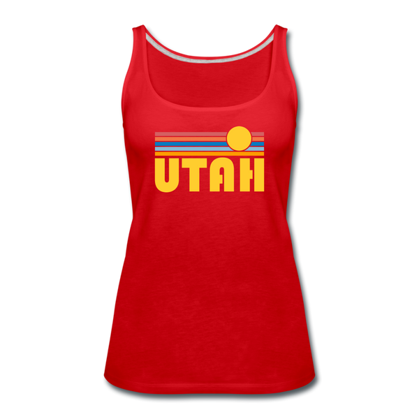 Utah Women’s Tank Top - Retro Sunrise Women’s Utah Tank Top - red