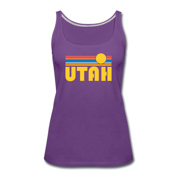 Utah Women’s Tank Top - Retro Sunrise Women’s Utah Tank Top - purple
