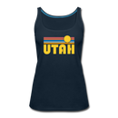 Utah Women’s Tank Top - Retro Sunrise Women’s Utah Tank Top - deep navy