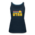 Utah Women’s Tank Top - Retro Sunrise Women’s Utah Tank Top - deep navy