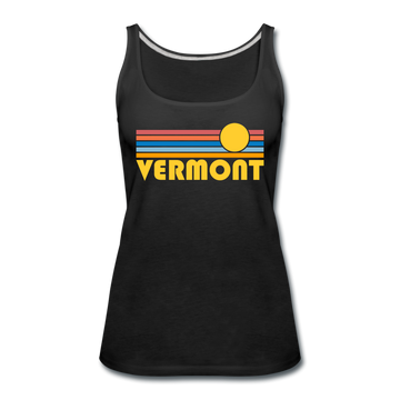 Vermont Women’s Tank Top - Retro Sunrise Women’s Vermont Tank Top - black