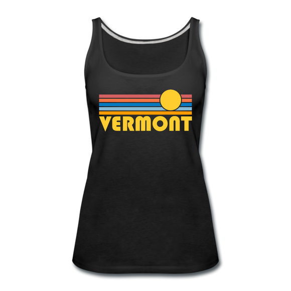 Vermont Women’s Tank Top - Retro Sunrise Women’s Vermont Tank Top - black