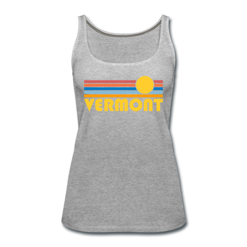 Vermont Women’s Tank Top - Retro Sunrise Women’s Vermont Tank Top - heather gray