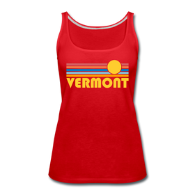 Vermont Women’s Tank Top - Retro Sunrise Women’s Vermont Tank Top - red