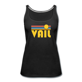 Vail, Colorado Women’s Tank Top - Retro Sunrise Women’s Vail Tank Top - black
