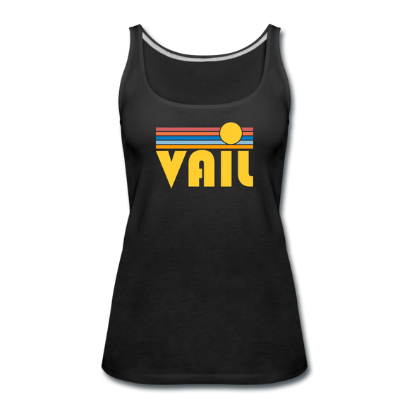 Vail, Colorado Women’s Tank Top - Retro Sunrise Women’s Vail Tank Top - black