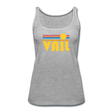 Vail, Colorado Women’s Tank Top - Retro Sunrise Women’s Vail Tank Top - heather gray