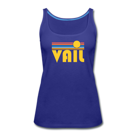 Vail, Colorado Women’s Tank Top - Retro Sunrise Women’s Vail Tank Top - royal blue