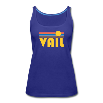 Vail, Colorado Women’s Tank Top - Retro Sunrise Women’s Vail Tank Top - royal blue