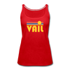 Vail, Colorado Women’s Tank Top - Retro Sunrise Women’s Vail Tank Top - red