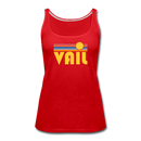 Vail, Colorado Women’s Tank Top - Retro Sunrise Women’s Vail Tank Top - red