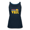 Vail, Colorado Women’s Tank Top - Retro Sunrise Women’s Vail Tank Top - deep navy