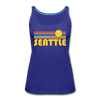 Seattle, Washington Women’s Tank Top - Retro Sunrise Women’s Seattle Tank Top