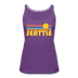Seattle, Washington Women’s Tank Top - Retro Sunrise Women’s Seattle Tank Top - purple