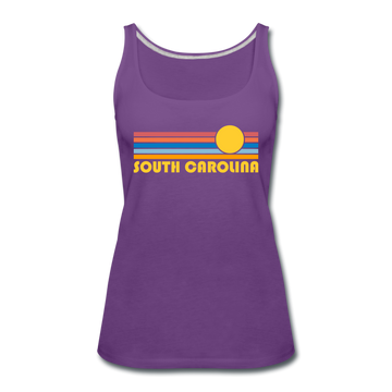 South Carolina Women’s Tank Top - Retro Sunrise Women’s South Carolina Tank Top - purple