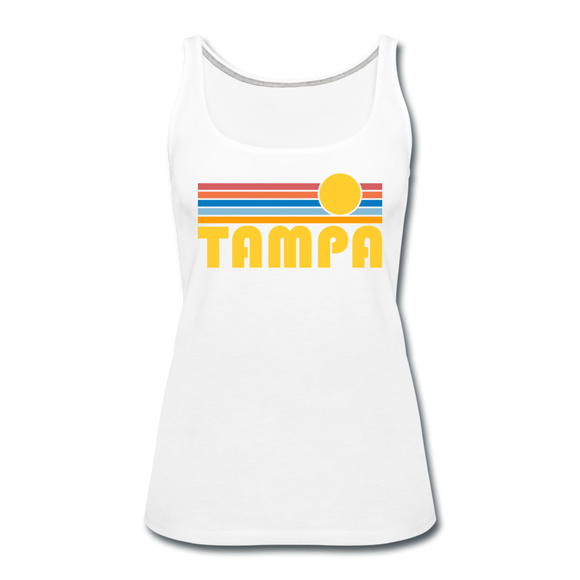 Tampa, Florida Women’s Tank Top - Retro Sunrise Women’s Tampa Tank Top - white