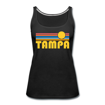 Tampa, Florida Women’s Tank Top - Retro Sunrise Women’s Tampa Tank Top - black