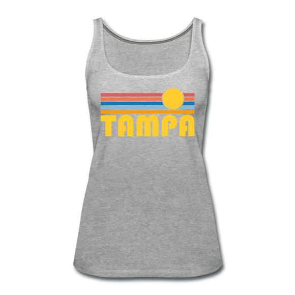 Tampa, Florida Women’s Tank Top - Retro Sunrise Women’s Tampa Tank Top - heather gray