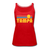 Tampa, Florida Women’s Tank Top - Retro Sunrise Women’s Tampa Tank Top - red
