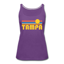 Tampa, Florida Women’s Tank Top - Retro Sunrise Women’s Tampa Tank Top - purple