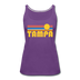 Tampa, Florida Women’s Tank Top - Retro Sunrise Women’s Tampa Tank Top - purple