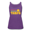 Tampa, Florida Women’s Tank Top - Retro Sunrise Women’s Tampa Tank Top - purple