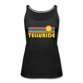 Telluride, Colorado Women’s Tank Top - Retro Sunrise Women’s Telluride Tank Top - black