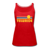 Telluride, Colorado Women’s Tank Top - Retro Sunrise Women’s Telluride Tank Top - red