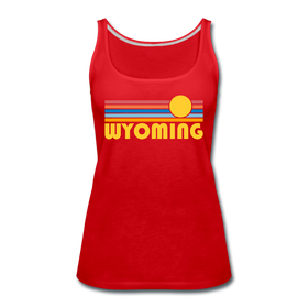 Wyoming Women’s Tank Top - Retro Sunrise Women’s Wyoming Tank Top - red