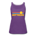 West Virginia Women’s Tank Top - Retro Sunrise Women’s West Virginia Tank Top - purple