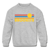 Brooklyn, New York Youth Sweatshirt - Retro Sunrise Youth Brooklyn Crewneck Sweatshirt - heather gray