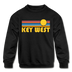 Key West, Florida Youth Sweatshirt - Retro Sunrise Youth Key West Crewneck Sweatshirt - black
