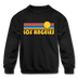 Los Angeles, California Youth Sweatshirt - Retro Sunrise Youth Los Angeles Crewneck Sweatshirt - black