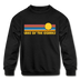 Lake of the Ozarks, Missouri Youth Sweatshirt - Retro Sunrise Youth Lake of the Ozarks Crewneck Sweatshirt - black