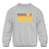 Vail, Colorado Youth Sweatshirt - Retro Sunrise Youth Vail Crewneck Sweatshirt - heather gray