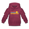 Anna Maria Island, Florida Youth Hoodie - Retro Sunrise Youth Anna Maria Island Hooded Sweatshirt - burgundy