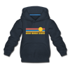 Anna Maria Island, Florida Youth Hoodie - Retro Sunrise Youth Anna Maria Island Hooded Sweatshirt - navy