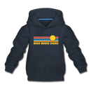 Anna Maria Island, Florida Youth Hoodie - Retro Sunrise Youth Anna Maria Island Hooded Sweatshirt - navy