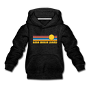 Anna Maria Island, Florida Youth Hoodie - Retro Sunrise Youth Anna Maria Island Hooded Sweatshirt - charcoal gray