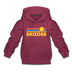 Arizona Youth Hoodie - Retro Sunrise Youth Arizona Hooded Sweatshirt - burgundy