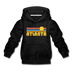 Atlanta, Georgia Youth Hoodie - Retro Sunrise Youth Atlanta Hooded Sweatshirt - charcoal gray