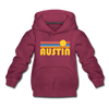 Austin, Texas Youth Hoodie - Retro Sunrise Youth Austin Hooded Sweatshirt