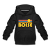Boise, Idaho Youth Hoodie - Retro Sunrise Youth Boise Hooded Sweatshirt - black