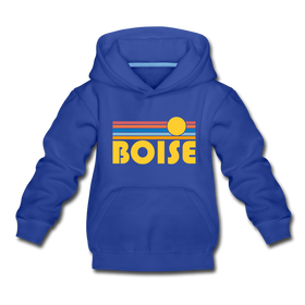 Boise, Idaho Youth Hoodie - Retro Sunrise Youth Boise Hooded Sweatshirt