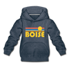 Boise, Idaho Youth Hoodie - Retro Sunrise Youth Boise Hooded Sweatshirt