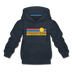 Breckenridge, Colorado Youth Hoodie - Retro Sunrise Youth Breckenridge Hooded Sweatshirt - navy