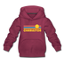 Charleston, South Carolina Youth Hoodie - Retro Sunrise Youth Charleston Hooded Sweatshirt - burgundy