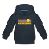 Charleston, South Carolina Youth Hoodie - Retro Sunrise Youth Charleston Hooded Sweatshirt - navy