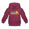 Florida Keys, Florida Youth Hoodie - Retro Sunrise Youth Florida Keys Hooded Sweatshirt - burgundy