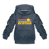 Montana Youth Hoodie - Retro Sunrise Youth Montana Hooded Sweatshirt - heather denim